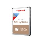 Toshiba N300 disco duro interno con capacidad de 6 TB, velocidad de 7200 RPM, búfer de 256 MB, y tamaño de 3.5 pulgadas. SKU: HDWG160UZSVA
