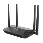 Vista del router inalámbrico TOTOLINK A3300R con Gigabit Ethernet, doble banda de 2,4 GHz y 5 GHz, en color negro. SKU A3300R.