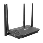 Vista del router inalámbrico TOTOLINK A3300R con Gigabit Ethernet, doble banda de 2,4 GHz y 5 GHz, en color negro. SKU A3300R.
