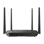 Vista del router inalámbrico TOTOLINK A3300R con Gigabit Ethernet, doble banda de 2,4 GHz y 5 GHz, en color negro. SKU A3300R.