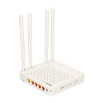 Router inalámbrico TOTOLINK A702R AC1200 con Ethernet rápido y doble banda (2,4 GHz y 5 GHz) en color blanco. SKU: A702R