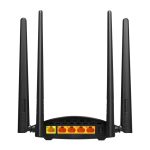 Router inalámbrico Ethernet rápido de doble banda 2,4 GHz y 5 GHz en color negro, modelo TOTOLINK A800R, SKU A800R