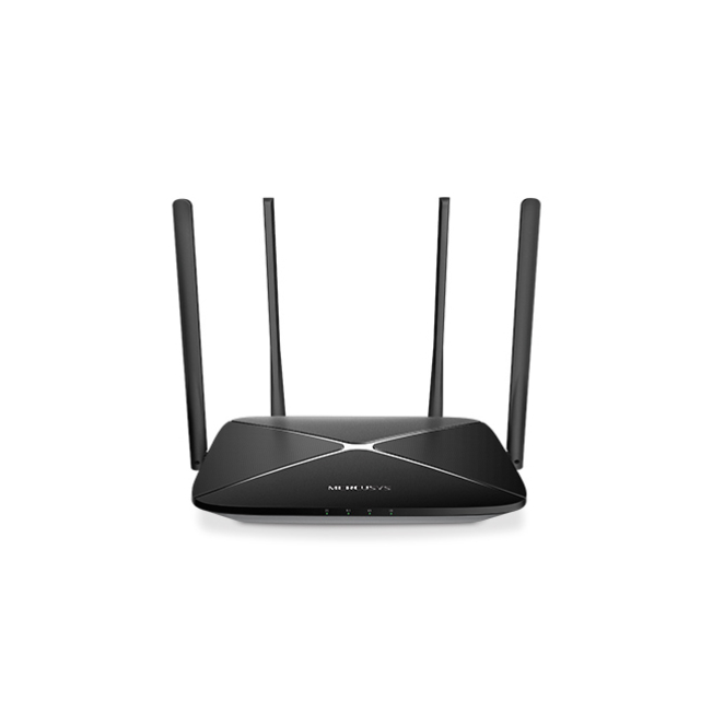 Mercusys router inalámbrico AC12G con Gigabit Ethernet y doble banda Enrutador Mercusys modelo AC12G, inalámbrico con conectividad Gigabit Ethernet y doble banda (2.4 GHz / 5 GHz), color negro, SKU AC12G