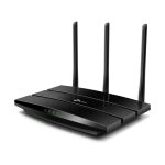 Imagen del router TP-Link Archer A8, con Gigabit Ethernet, doble banda 2,4 GHz y 5 GHz, en color negro. SKU Archer A8