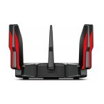 Router inalámbrico TP-Link Archer AX11000 con Gigabit Ethernet tribanda (2,4 GHz/5 GHz/5 GHz) en color negro, SKU Archer AX11000