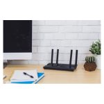 Router TP-Link Archer AX1500 doble banda (2,4 GHz y 5 GHz) en color negro, SKU Archer AX1500, ideal para redes inalámbricas