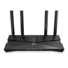 Vista del TP-Link Archer AX1800, router inalámbrico Gigabit Ethernet, doble banda 2.4 GHz y 5 GHz, color negro, SKU Archer AX1800