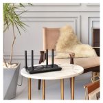 Imagen del TP-Link Archer AX23, un router inalámbrico de doble banda (2,4 GHz / 5 GHz) con conexión Gigabit Ethernet en color negro. SKU: Archer AX23