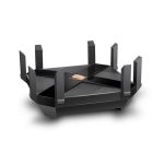 Router inalámbrico TP-Link Archer AX6000, Gigabit Ethernet, doble banda 2,4 GHz y 5 GHz, color negro. SKU: Archer AX6000