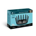 Router inalámbrico TP-Link Archer AX90 de tres bandas con frecuencias de 2,4 GHz, 5 GHz y 5 GHz en color negro SKU ARCHER AX90
