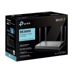 Router TP-Link Archer BE220 con Gigabit Ethernet, doble banda 2.4 GHz y 5 GHz en color negro. SKU: Archer BE220
