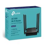 Router inalámbrico TP-Link Archer C64 de doble banda (2,4 GHz / 5 GHz) en color negro, SKU Archer C64