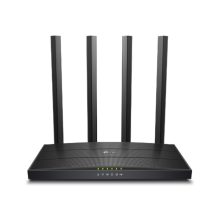 Imagen del router inalámbrico TP-Link Archer C6U, con doble banda de 2,4 GHz y 5 GHz, color negro, SKU Archer C6U