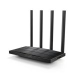 Imagen del router inalámbrico TP-Link Archer C6U, con doble banda de 2,4 GHz y 5 GHz, color negro, SKU Archer C6U