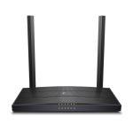 Imagen del TP-Link Archer VR400, un router inalámbrico de doble banda (2.4 GHz / 5 GHz) con puertos Gigabit Ethernet y acabado en color negro. SKU: Archer VR400