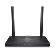 Imagen del TP-Link Archer VR400, un router inalámbrico de doble banda (2.4 GHz / 5 GHz) con puertos Gigabit Ethernet y acabado en color negro. SKU: Archer VR400