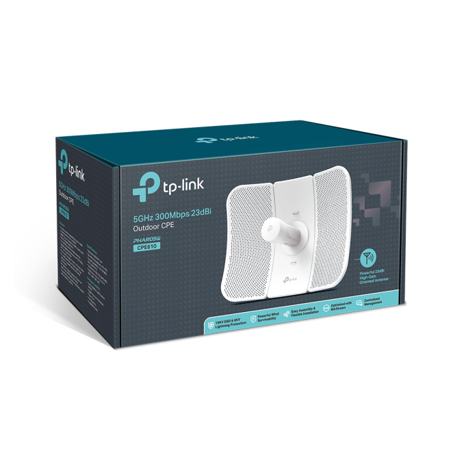 TP-Link CPE610 antena para red Antena direccional 27 dBi 3 TP-Link CPE610 instalación red exterior antena direccional