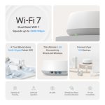 Sistema Wi-Fi Mesh TP-Link DECO BE25 de tres unidades, doble banda (2,4 GHz y 5 GHz) y tecnología Wi-Fi 7, SKU: Deco BE25(3-pack)