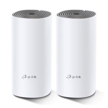 Sistema de red de malla TP-Link Deco E4, incluye dos unidades, compatible con Wi-Fi 5 (802.11ac), doble banda (2,4 GHz / 5 GHz), colores blanco y gris, SKU Deco E4(2-pack)