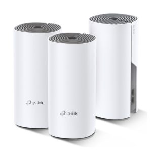 Sistema Wi-Fi en malla TP-Link Deco E4, 3 unidades, doble banda (2,4 GHz y 5 GHz), Wi-Fi 5 (802.11ac), colores blanco y gris, SKU Deco E4(3-pack)