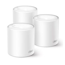 Sistema Mesh Wi-Fi 6 TP-Link Deco X50 en color blanco, 3 unidades, doble banda 2,4 GHz y 5 GHz. SKU: Deco X50(3-pack)