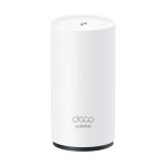 Ruteador TP-Link Deco X50-Outdoor en blanco con Wi-Fi 6, doble banda de 2.4 GHz y 5 GHz. SKU: Deco X50-Outdoor(1-pack)