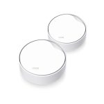 Sistema Wi-Fi Mesh TP-Link Deco X50-POE(2-pack) con doble banda 2.4 GHz y 5 GHz, tecnología Wi-Fi 6 y diseño blanco. SKU: Deco X50-PoE(2-pack)
