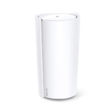 Sistema Wi-Fi Mesh TP-Link Deco XE200 con tecnología tribanda (2.4 GHz / 5 GHz / 6 GHz) y Wi-Fi 6E, color blanco, SKU DECOXE2001PACK.