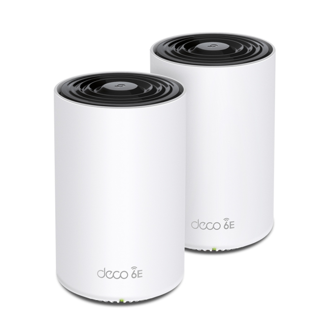 TP-Link Deco XE75 Pro (2-pack) Tribanda (2.4 GHz / 5 GHz / 6 GHz) Wi-Fi 6E (802.11ax) Blanco 3 Interno 2 TP-Link Deco XE75 Pro cobertura extendida y conexión estable