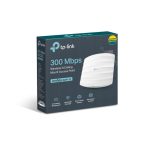 Imagen del punto de acceso inalámbrico TP-Link EAP110, ofrece 300 Mbit/s de velocidad y funcionalidad PoE. SKU: EAP110