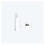 Imagen del TP-Link EAP113-Outdoor, un punto de acceso inalámbrico de 300 Mbit/s, color blanco, con soporte para PoE, SKU EAP113-Outdoor