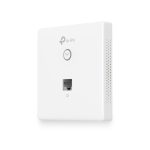 Imagen del TP-Link Omada EAP230-Wall, un punto de acceso inalámbrico en blanco con 1167 Mbps y energía sobre Ethernet (PoE). SKU: EAP230-Wall
