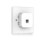 Imagen del TP-Link Omada EAP230-Wall, un punto de acceso inalámbrico en blanco con 1167 Mbps y energía sobre Ethernet (PoE). SKU: EAP230-Wall