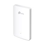 Imagen del TP-Link Omada EAP615-WALL, punto de acceso inalámbrico color blanco con velocidad de hasta 1774 Mbit/s y tecnología PoE. SKU: EAP615-Wall