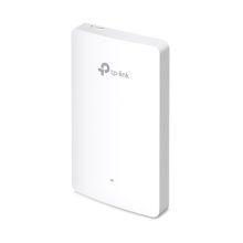 Imagen del TP-Link Omada EAP615-WALL, punto de acceso inalámbrico color blanco con velocidad de hasta 1774 Mbit/s y tecnología PoE. SKU: EAP615-Wall