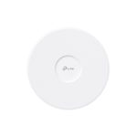 Imagen del TP-Link EAP723, un punto de acceso inalámbrico de 3600 Mbit/s en color blanco, con soporte para Energía sobre Ethernet (PoE). SKU: EAP723.