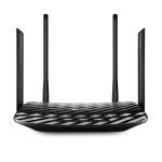 Router TP-Link AC1300 con Gigabit Ethernet, doble banda de 2,4 GHz y 5 GHz, en color negro, SKU EC225-G5