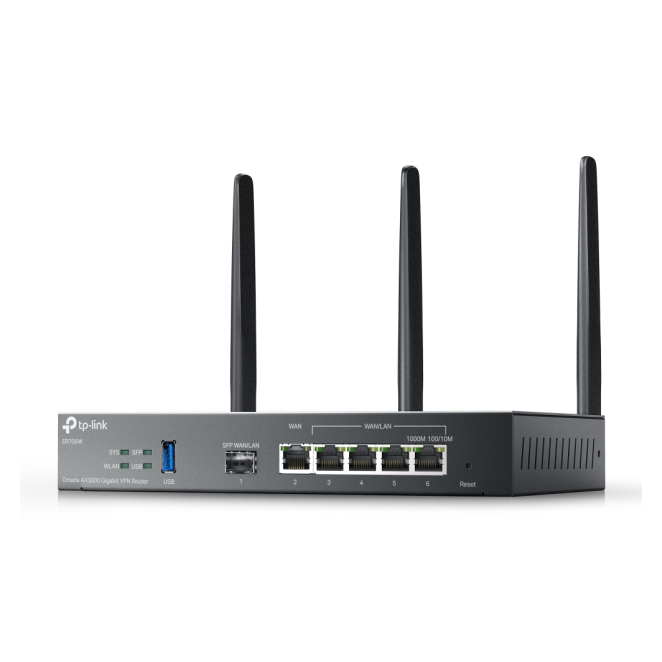 TP-Link Omada ER706W router inalámbrico Gigabit Ethernet Doble banda (2,4 GHz / 5 GHz) Negro 2 Antenas del Router TP-Link Omada ER706W