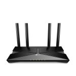 Vista frontal del router inalámbrico TP-Link EX220 con Gigabit Ethernet, doble banda (2,4 GHz / 5 GHz) y diseño en color negro. SKU: EX220