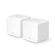 Sistema Mesh Wi-Fi Mercusys HALO H60X de doble banda (2,4 GHz / 5 GHz) con tecnología Wi-Fi 6 (802.11ax) en color blanco. Ideal para mejorar la cobertura de red inalámbrica. SKU: Halo H60X(2-pack)
