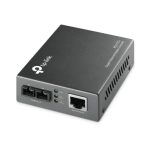 Vista del convertidor de medio TP-Link MC210CS con 1000 Mbit/s, 1310 nm, monomodo color negro, SKU MC210CS