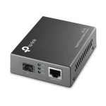 Convertidor de medio TP-Link MC220L, velocidad de 1000 Mbit/s, soporte multimodo y monomodo, color negro. SKU: MC220L.
