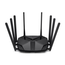 Imagen del router inalámbrico Mercusys MR90X, color negro, compatible con Gigabit Ethernet y doble banda 2,4 GHz / 5 GHz, SKU MR90X