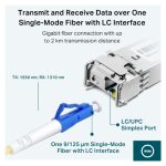 Transceptor de fibra óptica TP-Link TL-SM321A con velocidad de 1250 Mbit/s y compatibilidad SFP, SKU SM321A-2