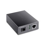 Convertidor de medio TP-Link TL-FC311A-2 con velocidad de 1000 Mbit/s monomodo en color negro. SKU TL-FC311A-2.