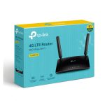 Router TP-Link modelo TL-MR150 inalámbrico de alta velocidad con 4G y banda única de 2.4 GHz en color negro. SKU: TL-MR150