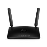 Router inalámbrico TP-Link TL-MR6400 con soporte 4G, Ethernet rápido y banda única de 2,4 GHz en color negro. SKU: TL-MR6400