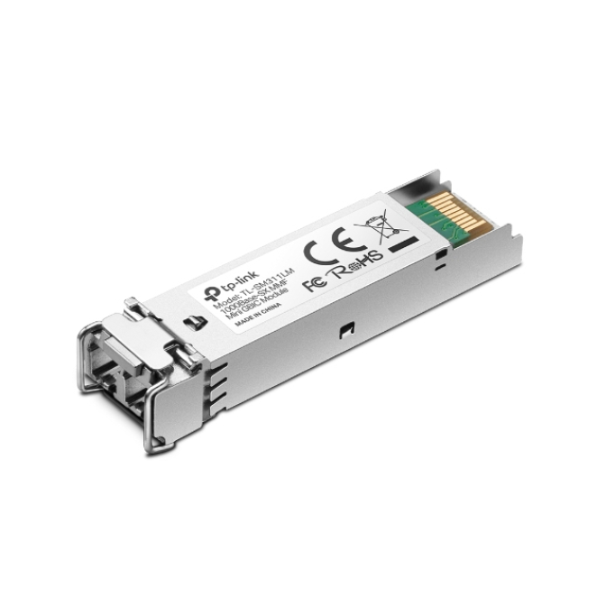 TP-Link módulo transceptor fibra óptica mini-GBIC/SFP 850 nm Transceptor de Fibra Óptica TP-Link TL-SM311LM con velocidad de 1250 Mbit/s y formato mini-GBIC/SFP, ideal para conexión de alta velocidad en redes.