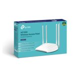 Imagen del TP-Link TL-WA1201, un punto de acceso inalámbrico de 867 Mbit/s, color blanco, que soporta Energía sobre Ethernet (PoE). SKU: TL-WA1201