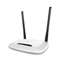 Imagen del router inalámbrico TP-Link TL-WR841N, blanco, con Ethernet rápido y banda única de 2,4 GHz. SKU: TL-WR841N